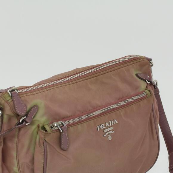 PRADA Shoulder Bag Nylon Wine Red - Picture 7 of 9